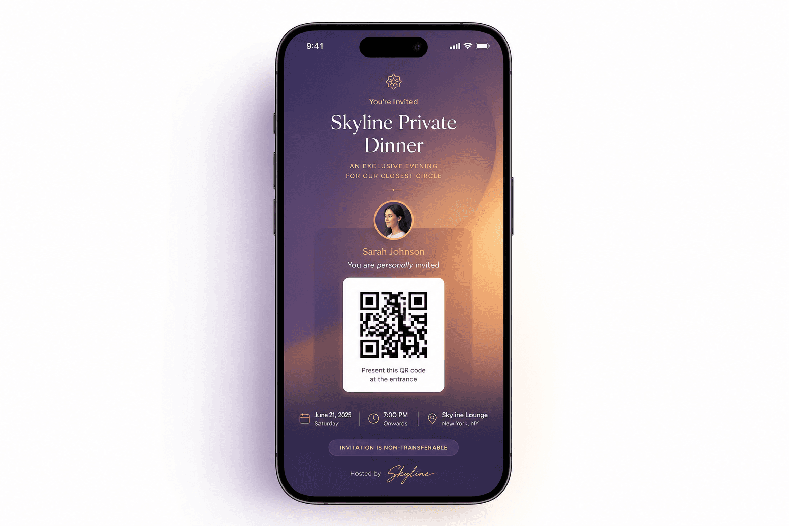 הזמנה אישית + QR